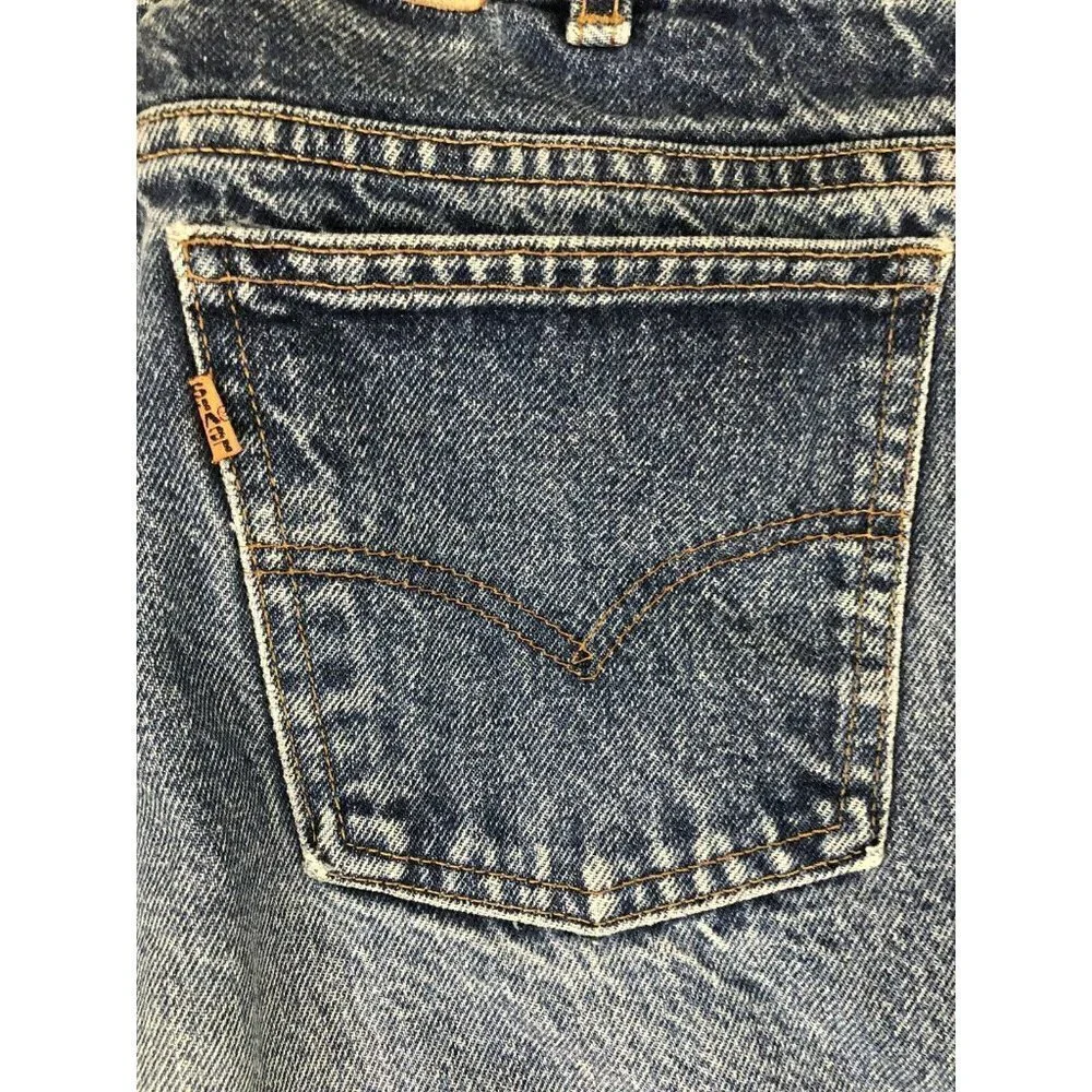 Vintage Levi Strauss 619‎ Mens 34x30 Blue Denim Jeans Straight Leg Orange Tab